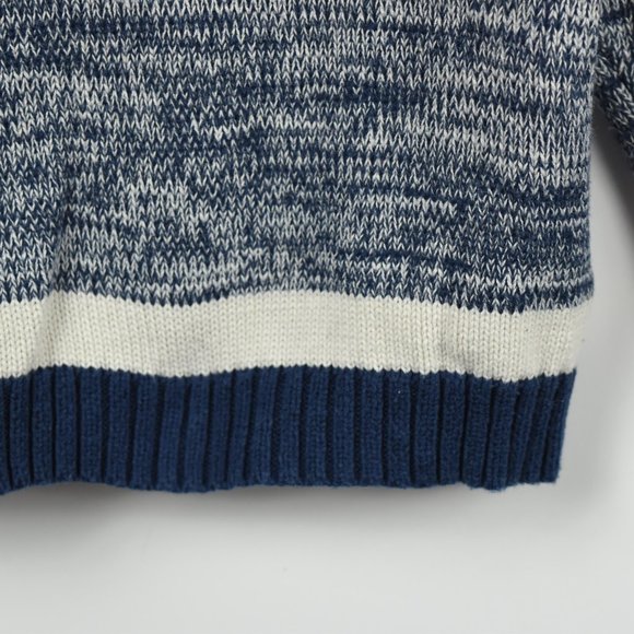 Blue and cream mixed knit sweater 18-24m - Picture 2 of 6